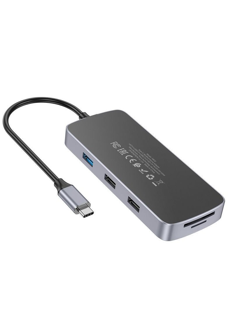 Ego FTT EGO HB32 Season Type-C 8 in 1 multi function converter | Grey  - Image 2