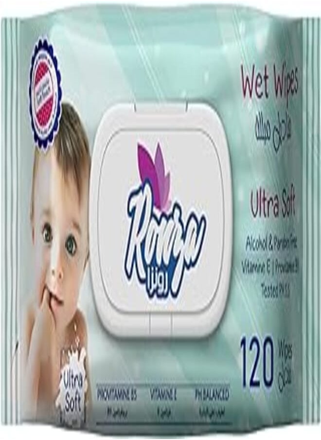 Ronza - Ronza Baby Wipes 120 Wipes - Wet - Contains Vitamin E - Image 1