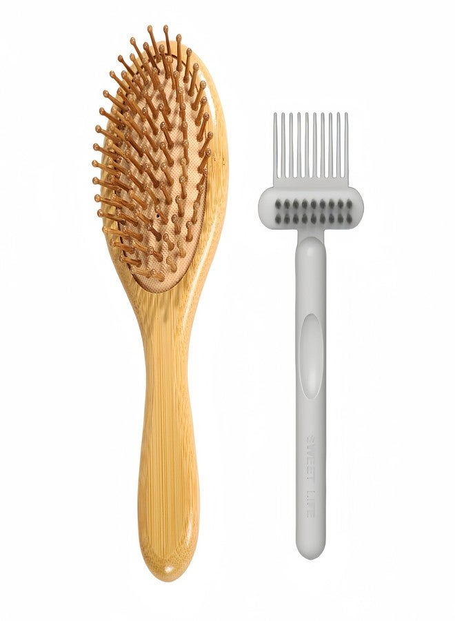 LAYXLDZ Comb and Comb cleaning brush Set,suitable for all hair types,Dual-purpose scalp massage comb that can be used both dry and wet,2-in-1 Cleaning Claws and High-hardness Bristles,Ergonomic Handle - Image 1