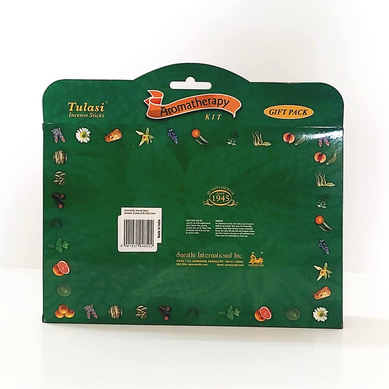 Tulasi Premium Aromatherapy Incense Sticks - Energising, Relaxing, Refreshing, Sensuality, Meditation & Stress Relief Mixed Scents, Hand Rolled with Natural Oils 120 Incense Sticks, 6 in 1 Gift Pack - Image 5