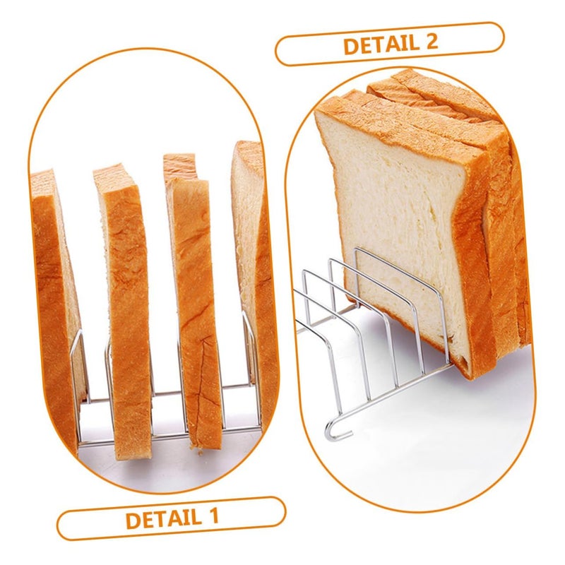 Stainless Steel Toast Rack 3Pcs Bread Slicing Holder for Air Fryer Serving Breakfast - Image 4