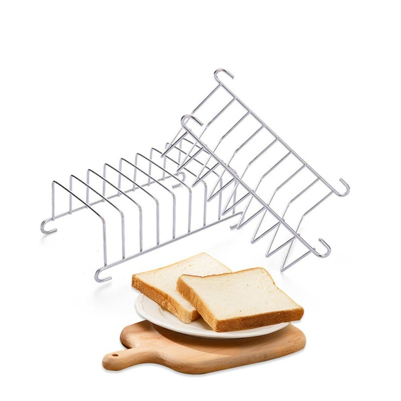 Stainless Steel Toast Rack 3Pcs Bread Slicing Holder for Air Fryer Serving Breakfast - Image 5