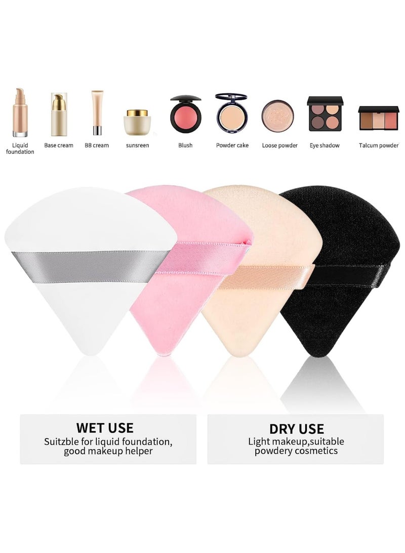 Shein 4pcs Powder Puff Soft Face Triangle Makeup Puff for Loose Powder Body Cosmetic Foundation Sponges Beauty Blender Makeup Tool Multicolors - Image 2