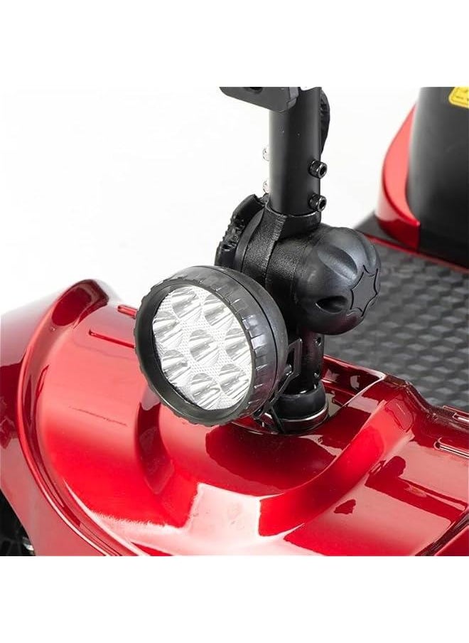 Arabest - Folding Electric Mobility Scooter for Adults up to 400 lbs, All Terrain Portable Wheelchair with 4 Wheels, Lightweight and Powerful, Red Color, 12 Miles Range - Image 1