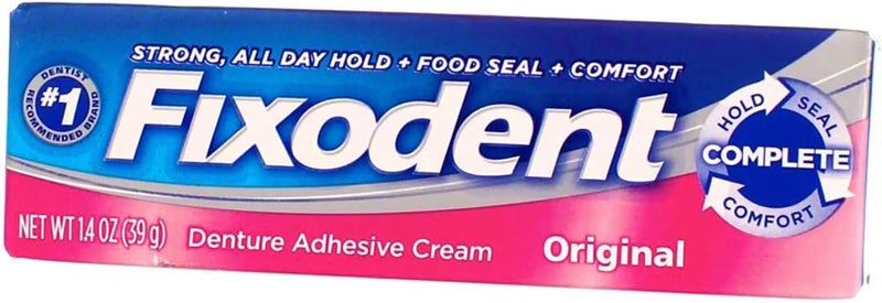 Fixodent Denture Adhesive Cream Original 1.4 Ounce (41ml) - 6 Pack - Image 1