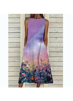 Generic Elegant Floral Print Womens Dress 2021 Summer New Style Dresses For Women Vintage Fashion Ladies Vestidos White  - Image 5