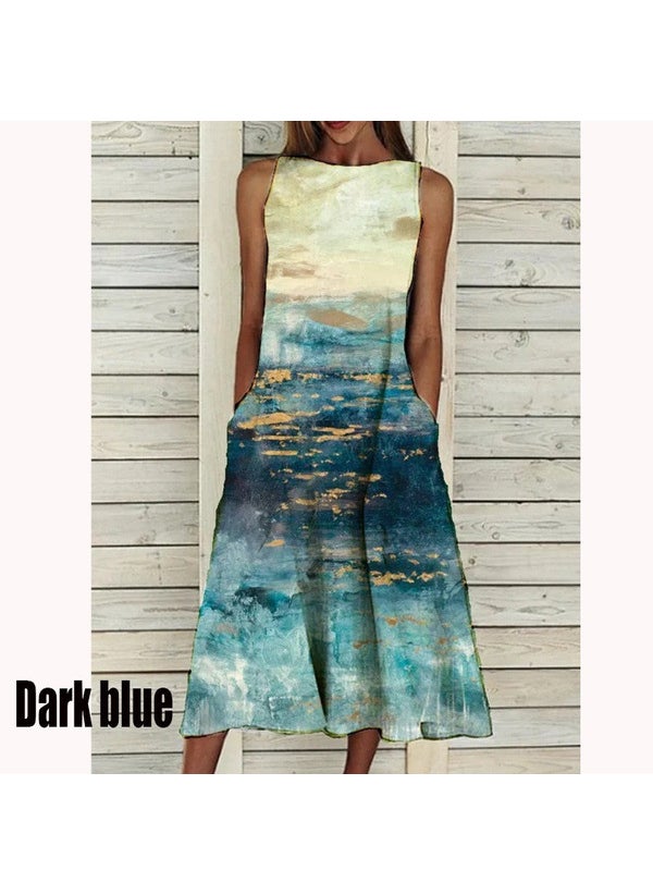 Generic Elegant Floral Print Womens Dress 2021 Summer New Style Dresses For Women Vintage Fashion Ladies Vestidos White  - Image 4