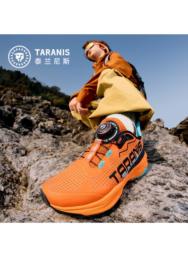 Taranis Kids Spring New Running Shoes Outdoor Trail Running Mountain Shoes Boys And Girls Hiking Sports Shoes Green Size 32