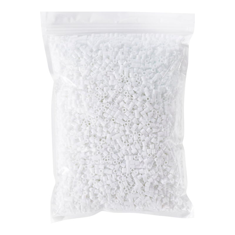 Tcthbc Fuse Beads 6000 Pieces White Melty Beads 5mm Iron Beads Compatible Perler Beads Hama Beads, White - Image 1