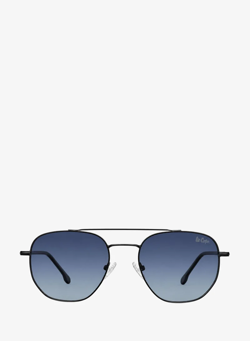 Lee Cooper 1.1 Tac Polarized Sunglasses Gunmetal Frame Gradient Blue Mirror Lens 54mm  - LCM10278C1
