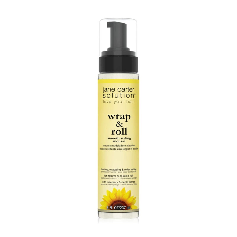 JANE CARTER SOLUTION Wrap & Roll Smooth Styling Mousse (8oz) - No Buildup, Smoothing, Styler - Image 1