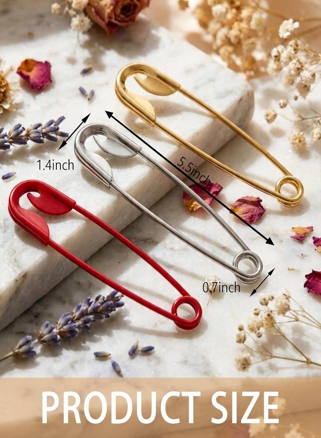 ZUGAD Hair Pins Anti Tarnish Oversized Stainless Steel Safety Pin Hair Clip Big Hairpin Clutcher Claw Buns Holder Updos Durable Alloy Juda Styling Tool Set for Women & Girls (2 PCS) - Image 2