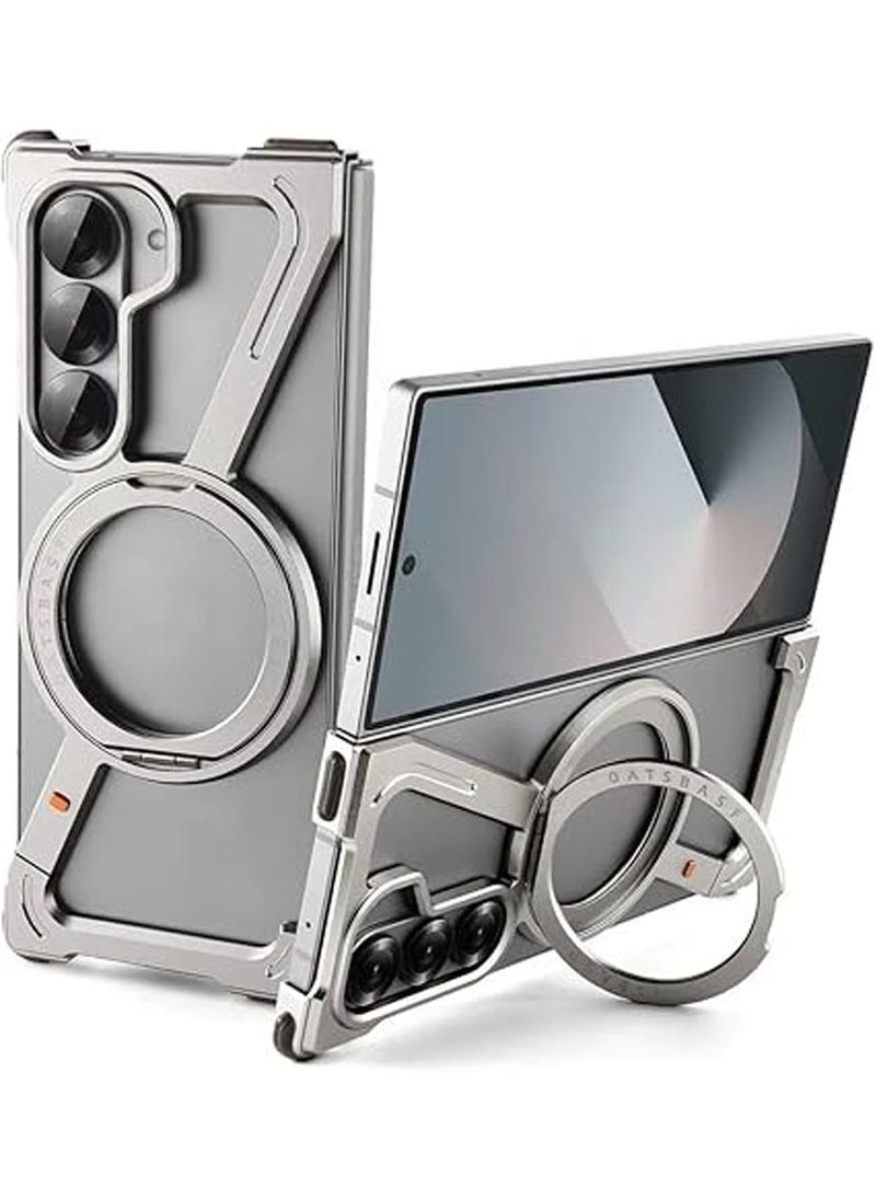 General - Z Shape Case for Galaxy Z Fold 6 with Mag-Safe, Frameless Metal Aluminium, Standard Protection, Magnetic Shockproof Phone Case for Z Fold 6 2024 - Image 1