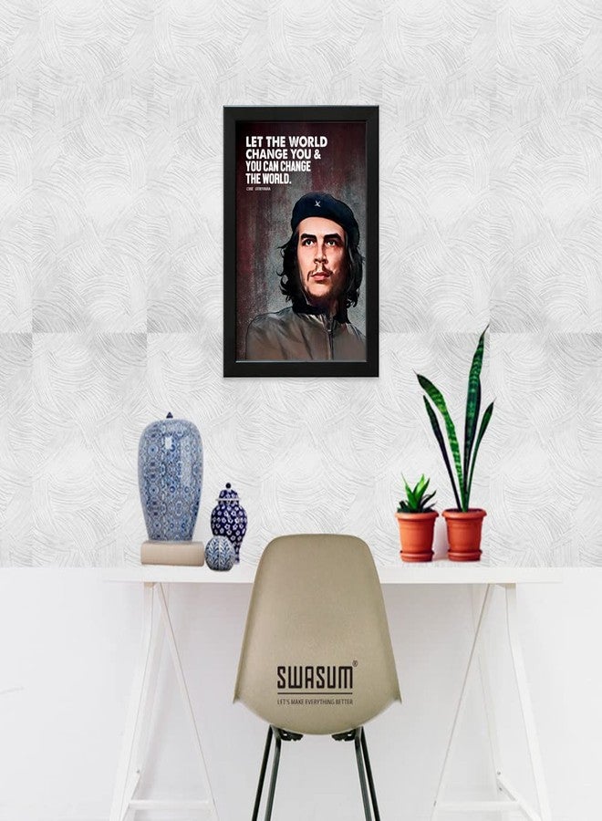 SWASUM Che Guevara (Revolutionary) Inspirational and Motivational Quote Poster with Frame, (WF-12) Wall Décor (11X14, INCH), Framed, Pack of 01 - Image 2
