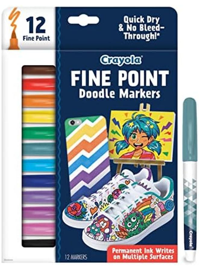 كرايولا أقلام تحديد فنية برأس إزميل مزدوج وعلامات فرشاة للهدايا للمراهقين 12 قيراط - Image 2