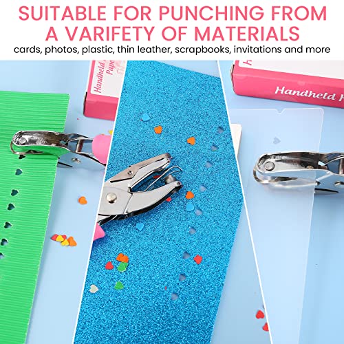 MyArTool 1/4 Inch Heart Hole Punch, Handheld Heart Hole Puncher with Soft Grip, Heart Shaped Hole Puncher for Paper Crafts, Cardstock, Gift Wrapping, Greeting Cards and Scrapbooks - Image 4