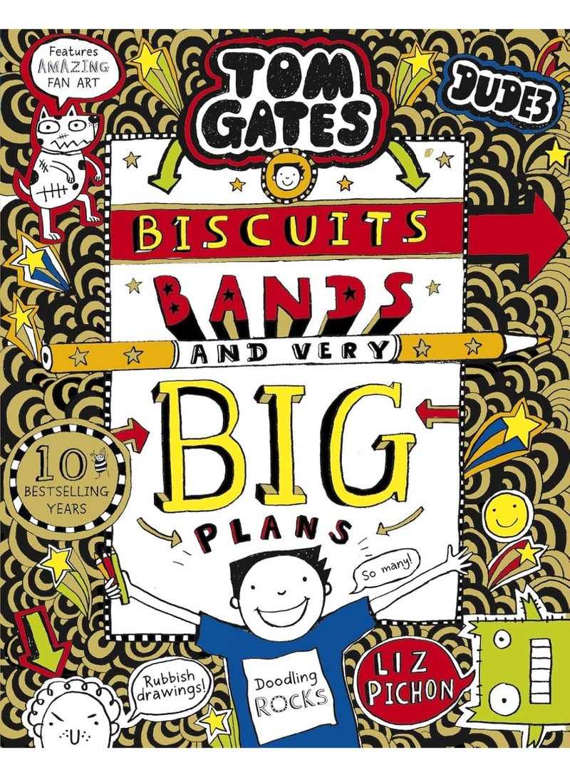 Tom Gates 14: Tom Gates: Biscuits, Bands and Very Big Plans PB (NE)
