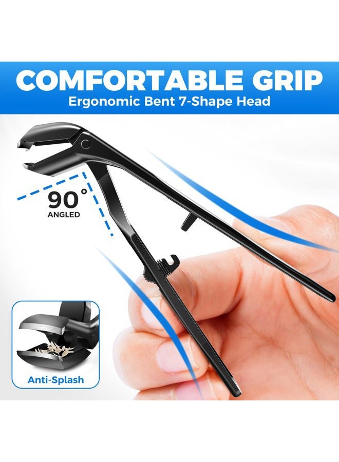 Fumax Nail Clippers for Men Thick Toenails, Angled Large Toe Nail Clippers for Thick Nails for Seniors, Heavy Duty Sharp Toenail Clippers with Catcher, Mess Free Fingernail Clippers for Women - Image 5