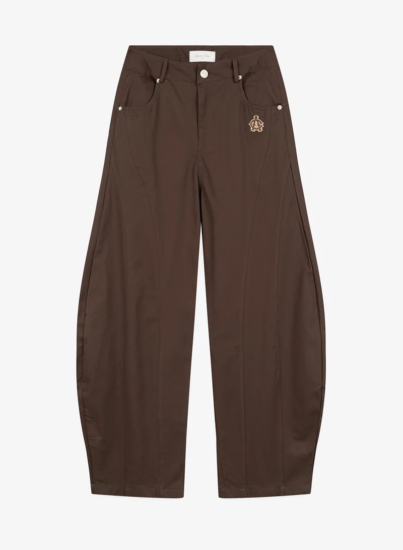 Another Cotton Lab Chocolate Casual Barrel Fit Jeans for Men | Best Price UAE