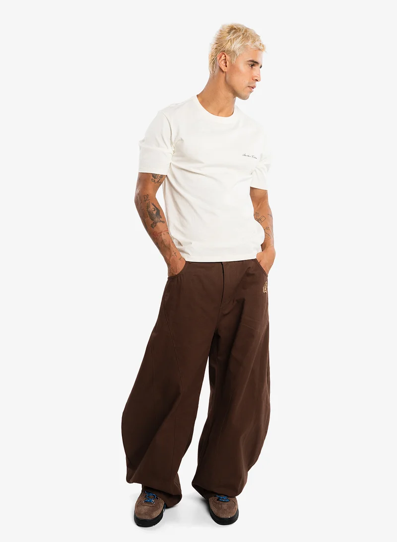 Another Cotton Lab Chocolate Casual Barrel Fit Jeans for Men | Best Price UAE