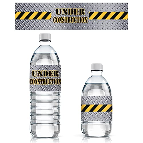 Under Construction Party Water Bottle Labels Construction Birthday Decorations 20 Stickers