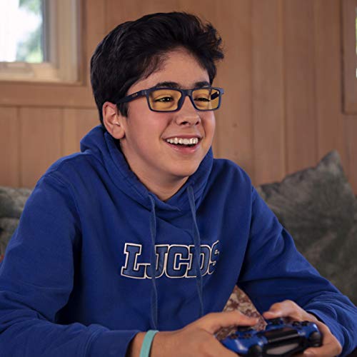 GUNNAR - Premium Gaming and Computer Glasses for Kids (age 12+) - Blocks 65% Blue Light - Cruz, Navy, Amber Tint - Image 5