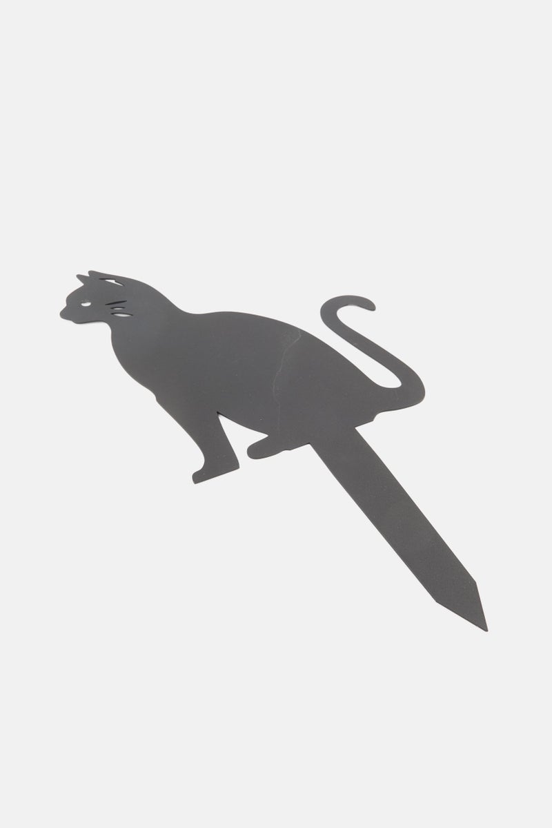 Evila Originals Decorative Object Cat In Garden, Black  - Image 2