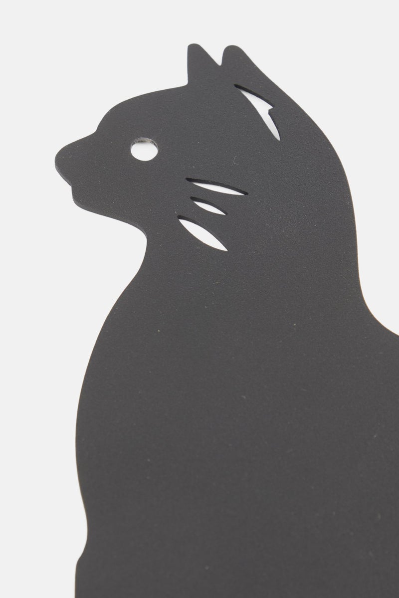 Evila Originals Decorative Object Cat In Garden, Black  - Image 3