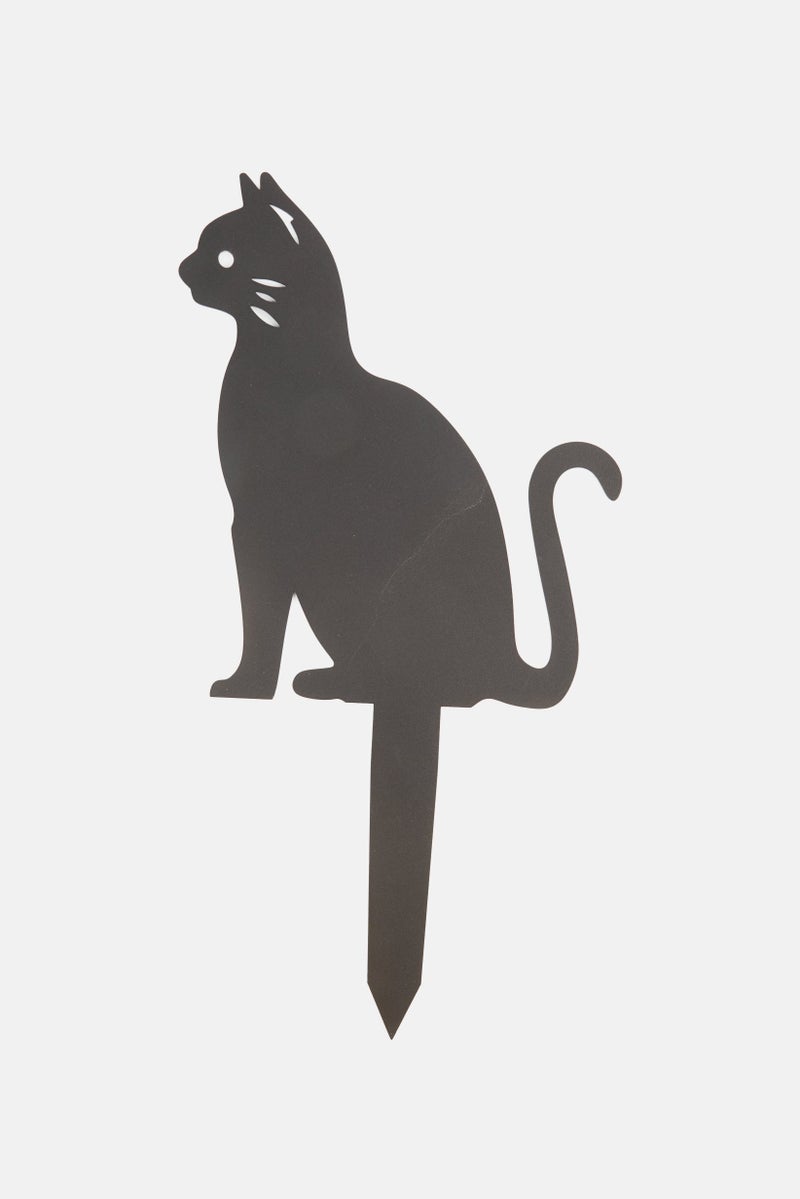 Evila Originals Decorative Object Cat In Garden, Black  - Image 1