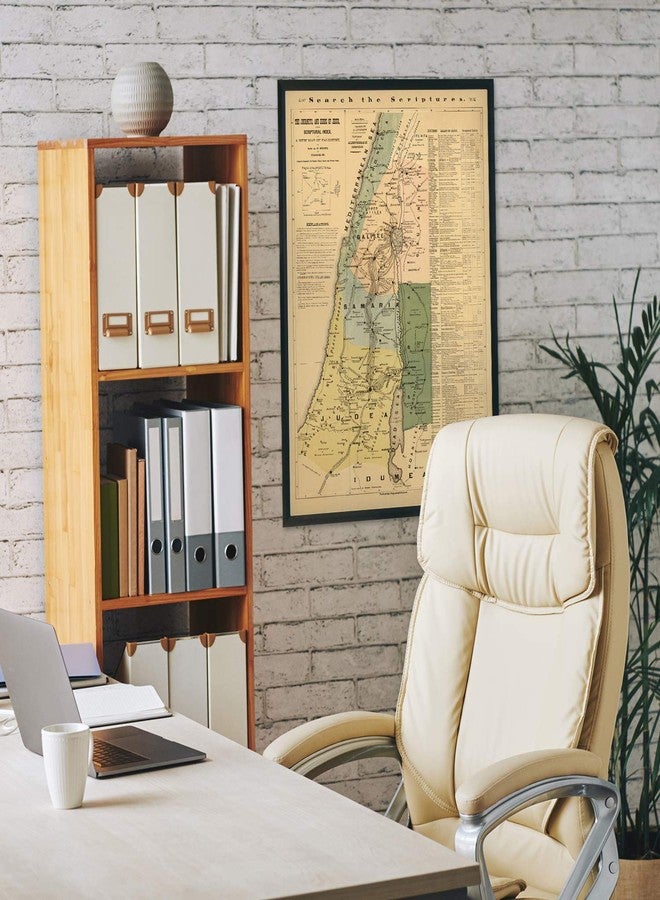 HISTORIX Vintage 1881 The Journeys and Deeds of Jesus Map – 24x36 Inch Biblical Wall Art with Scriptural Index – Illustrated View of Palestine for Bible Study & Faith-Based Decor - Image 5