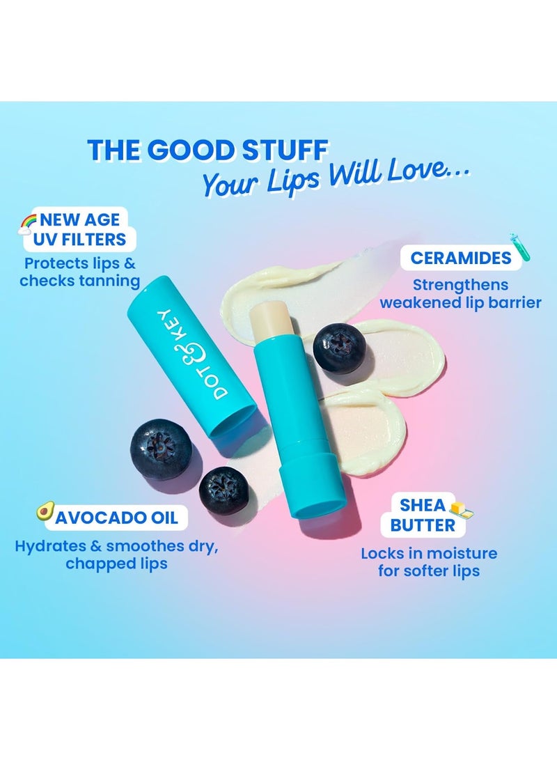 Dot & Key Barrier Repair Hydrating Lip Balm SPF 50 | Blueberry Bliss | Repairs Damaged Lip Barrier | Non Tinted | 4.5 gm - Image 4