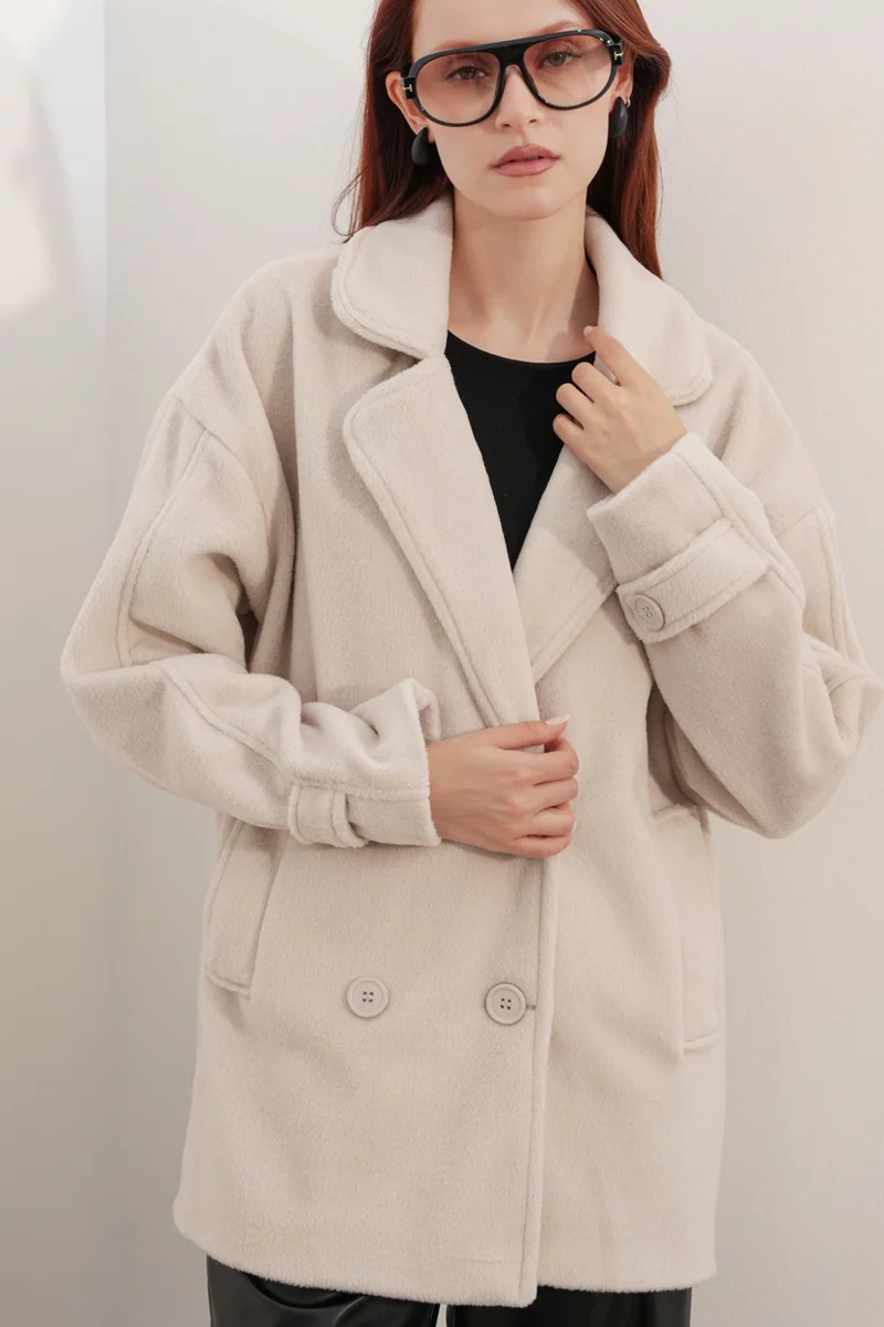 بيغ دارت BDART Relaxed Fit Shawl Collar Buttoned Coat