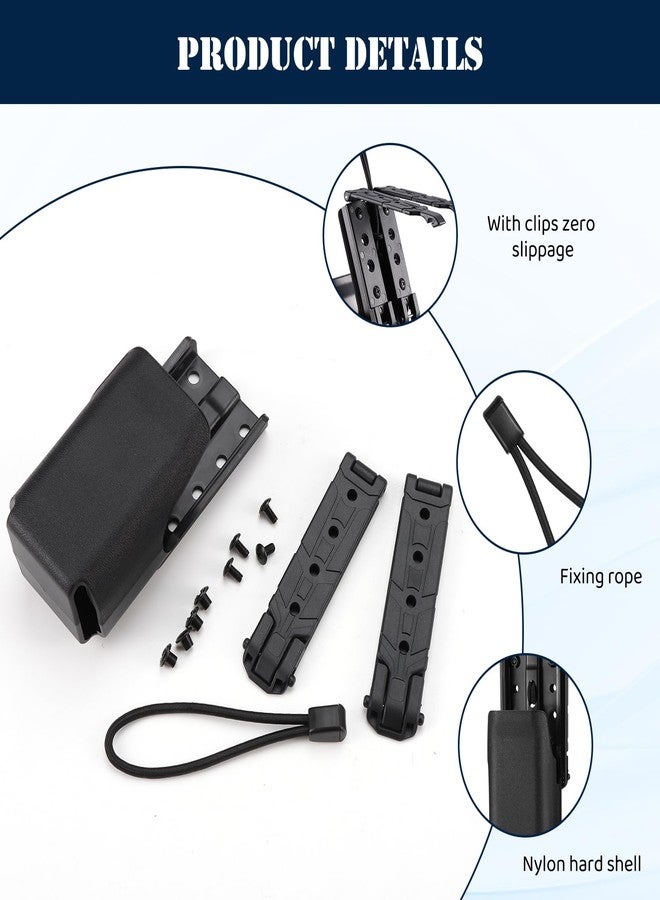 abcGoodefg Radio Holster, Tactical Molle Radio Pouch for Vest Copmatible with Motorola APX6000 APX8000 Radios - Image 3