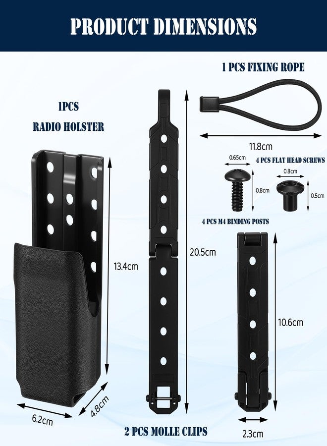 abcGoodefg Radio Holster, Tactical Molle Radio Pouch for Vest Copmatible with Motorola APX6000 APX8000 Radios - Image 2