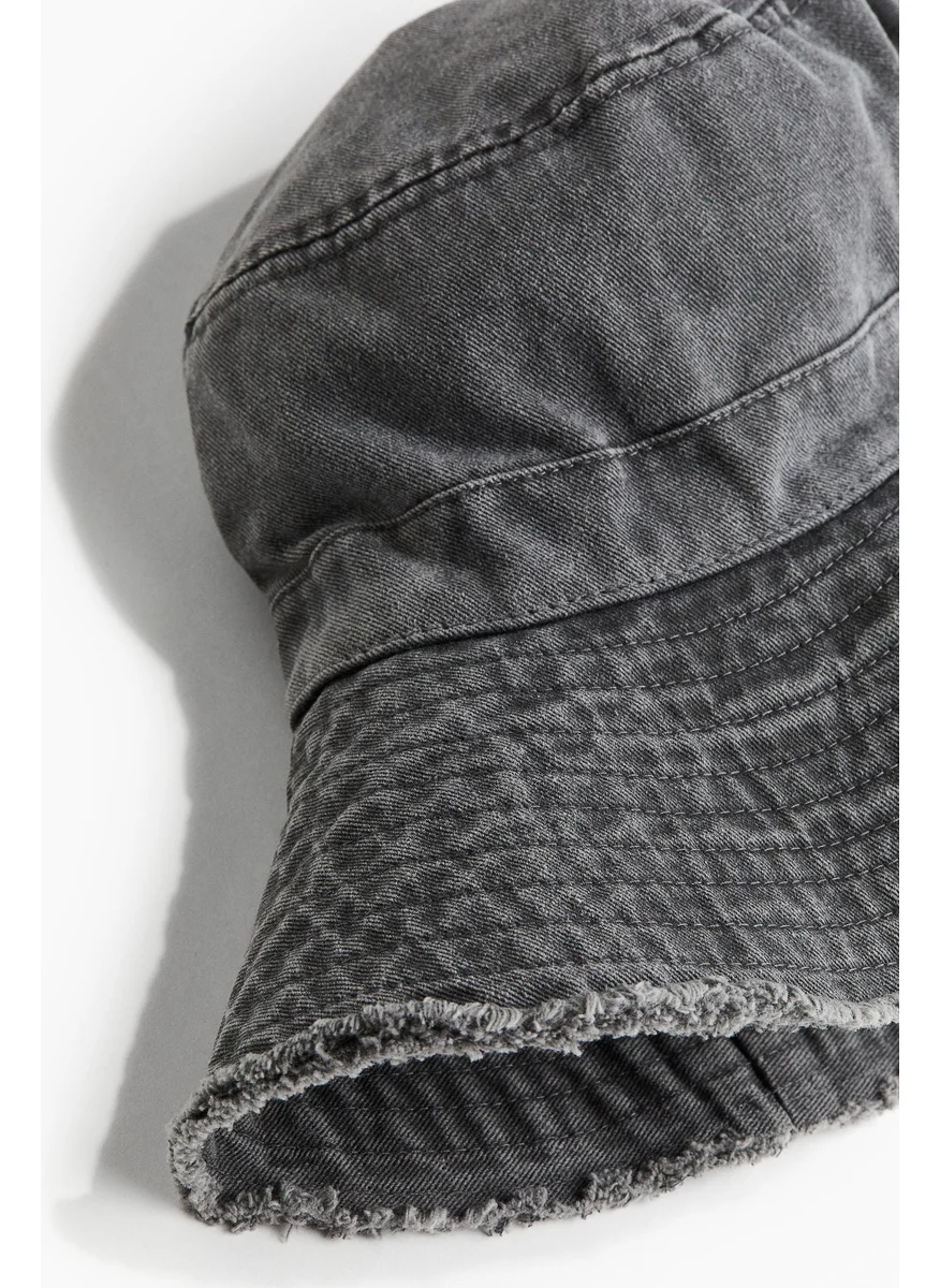 H&M Frayed-Edge Cotton Bucket Hat