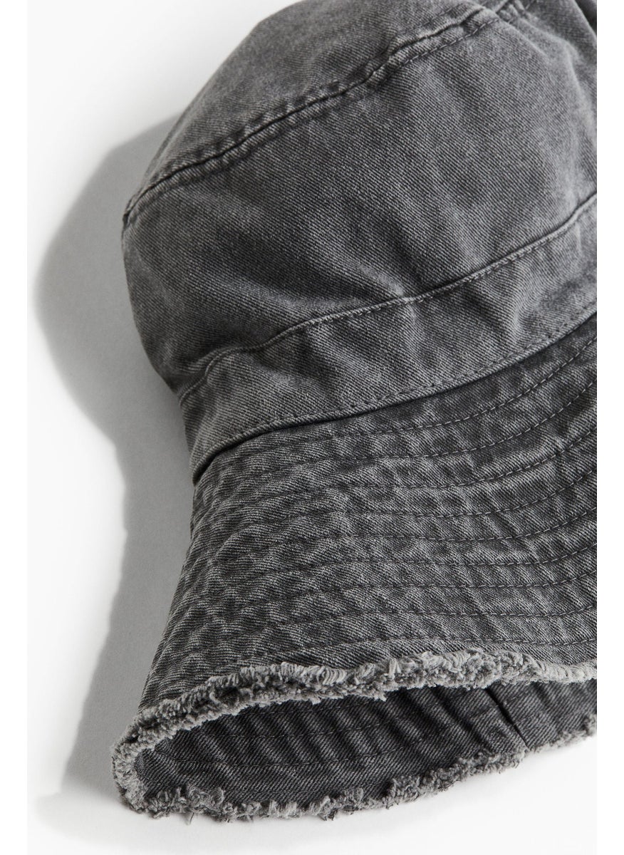 H&M Frayed-Edge Cotton Bucket Hat  - Image 2