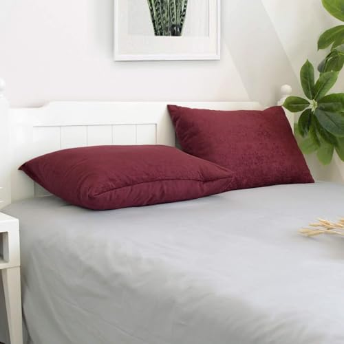IMSmartMart Black Hosiery Cotton Hard Bed Pillow | 16" x 25" Medium Hard Pillow (Maroon) - Perfect Neck Support (01 Count) - Image 5