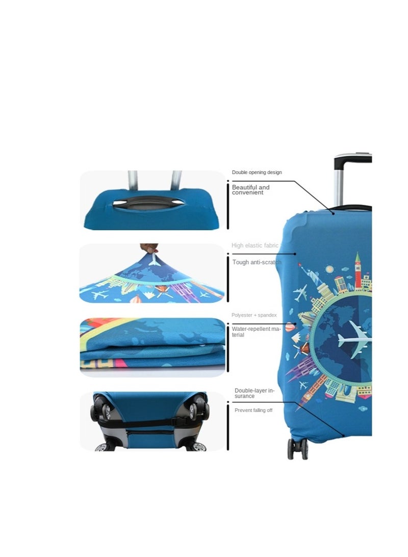 Y&D Kuromi Luggage Cover Water-Washable Suitcase Cover Spandex Elastic Luggage Protective Covers Travel Accessories Suitable for 18-32 Inch Trolley Case for Business Trip School Daily Using - Image 3