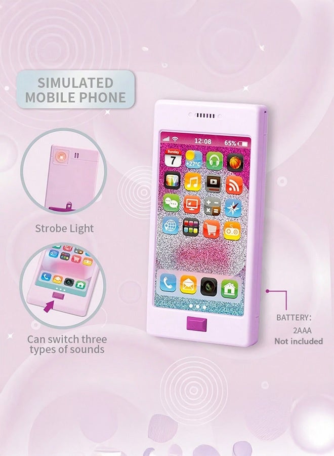 شبيلي حقيبة مكياج تمثيلية للبنات – طقم لعب 9 قطع مع أحمر شفاه وهاتف ومفاتيح – هدية للأطفال من عمر 3 سنوات - Image 3