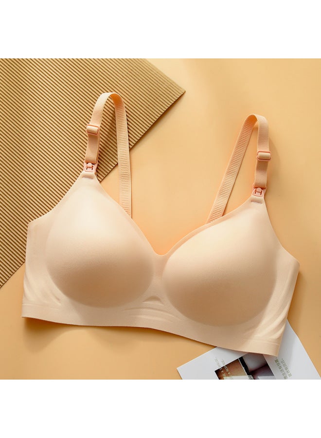 Pregnant Women's Jelly Glue Without Steel Ring Marks Breast-feeding Underwear Latex Mummy Postpartum Moon Bra Wai