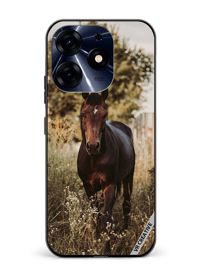 VR CREATIVE Protective Case Cover For Tecno Spark 10 Pro Brownie Horse Design Multicolour - Image 1