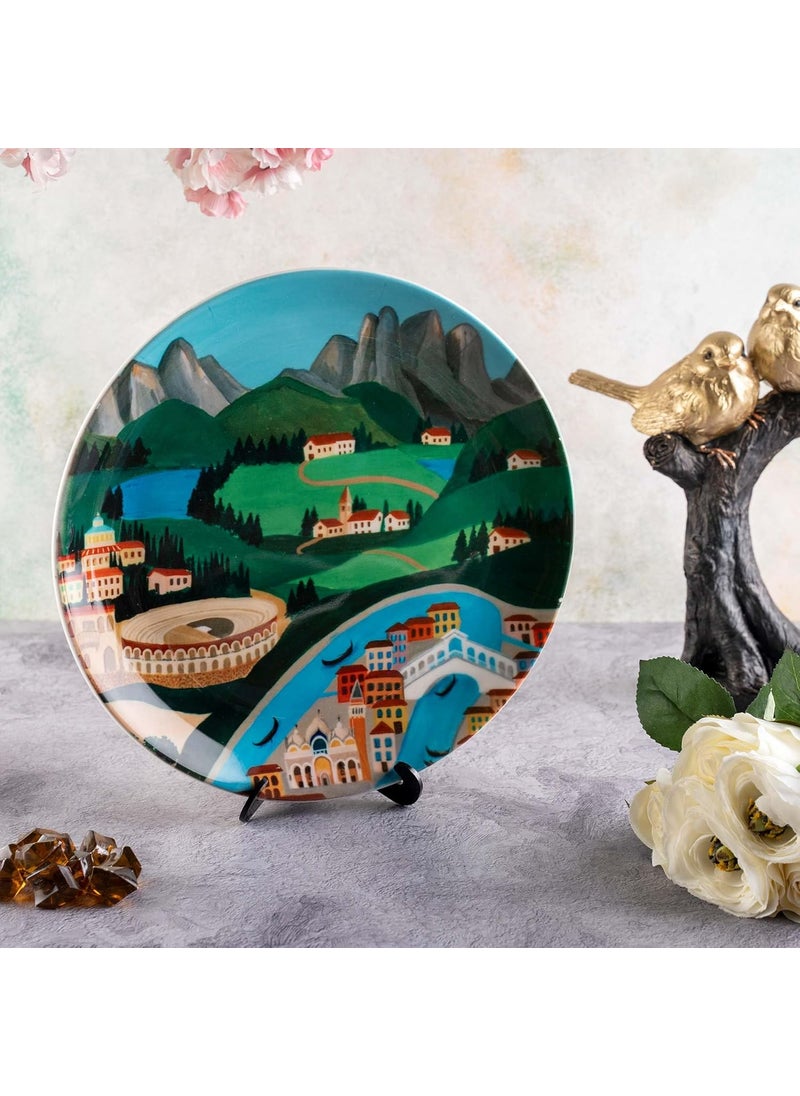 KOLOROBIA KOLOROBIA Urbane Veneto Wall plate For Home Decoration Living Room Bedroom Office Decor Cafe Restaurant 7 inches wall plate  - Image 1