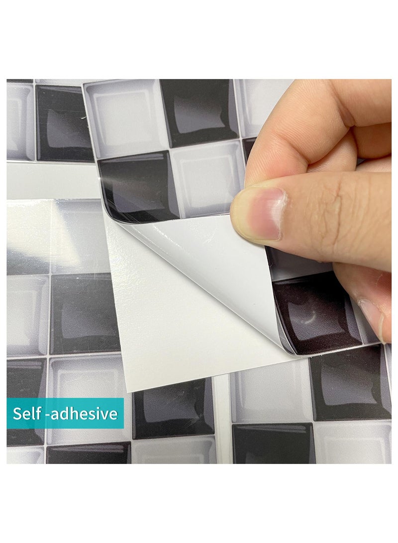 general 10 Pcs 3D Mosaic Pattern Printed Self Adhesive Wallpaper 10x10x1cm - Image 4