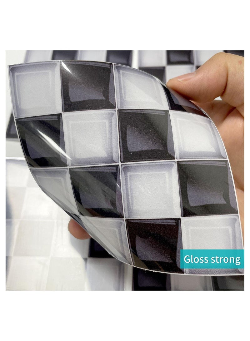 general 10 Pcs 3D Mosaic Pattern Printed Self Adhesive Wallpaper 10x10x1cm - Image 3