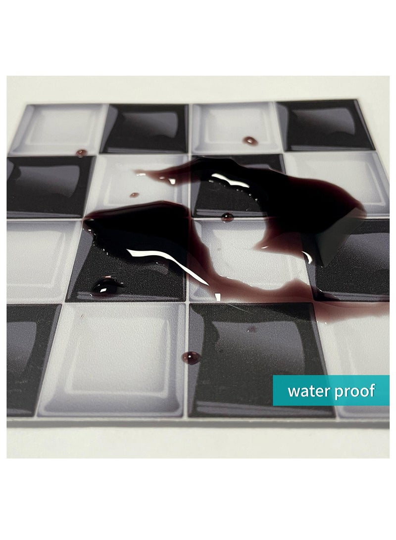 general 10 Pcs 3D Mosaic Pattern Printed Self Adhesive Wallpaper 10x10x1cm - Image 5