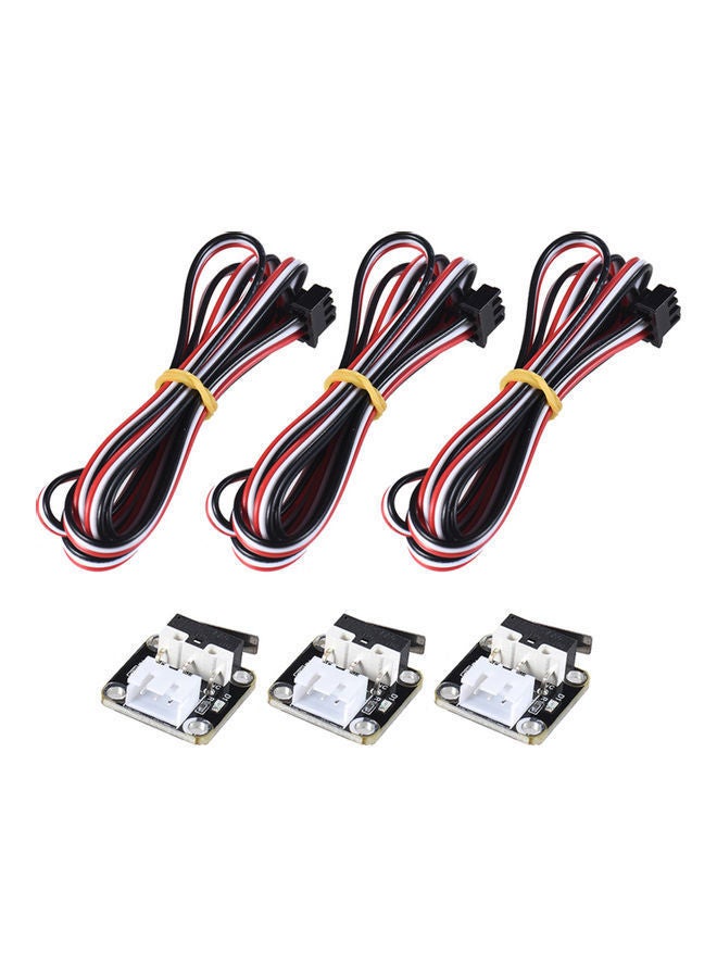 NIBEMINENT 3-Piece Limit Switches Plug Control For 3D Printer Black/White/Red  - Image 1