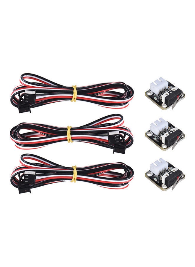 NIBEMINENT 3-Piece Limit Switches Plug Control For 3D Printer Black/White/Red  - Image 4