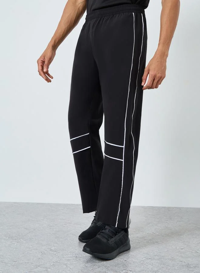 Athleisure Track Pants with Piping Detail
