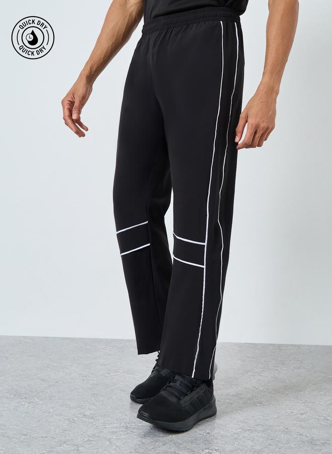 Styli Active Athleisure Track Pants with Piping Detail - Image 1
