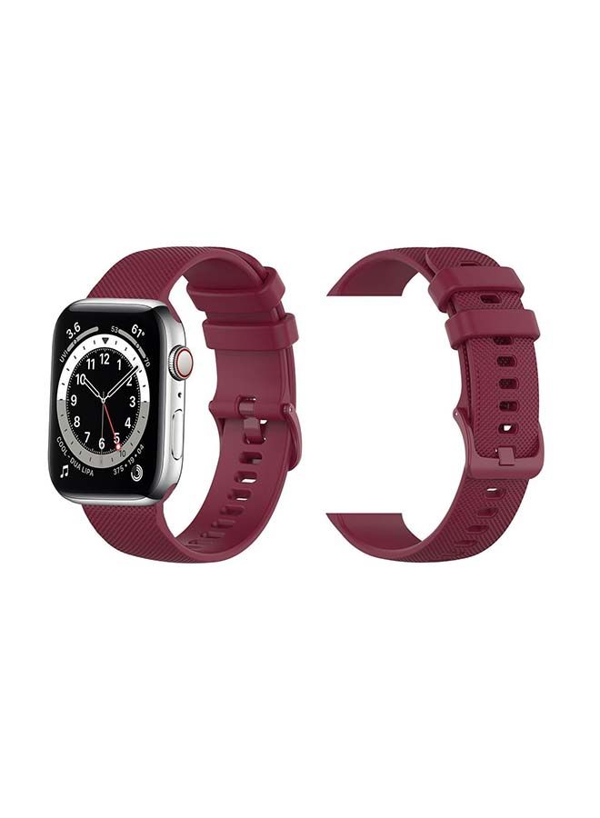 نيبمينينت سوار بديل من السيليكون بنقش مصفوفة لساعات أبل ووتش سيريز ‎6/ SE/ 5/ 4/ 3/ 2/ 1 أرجواني